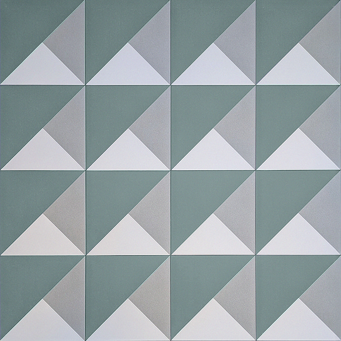 Stonehouse Studio Prism Teal Geometric Patterned Wall and Floor Tiles - 225 x 225mm