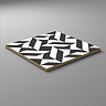 Stonehouse Studio Quattro Black Patterned Wall and Floor Tiles - 225 x 225mm