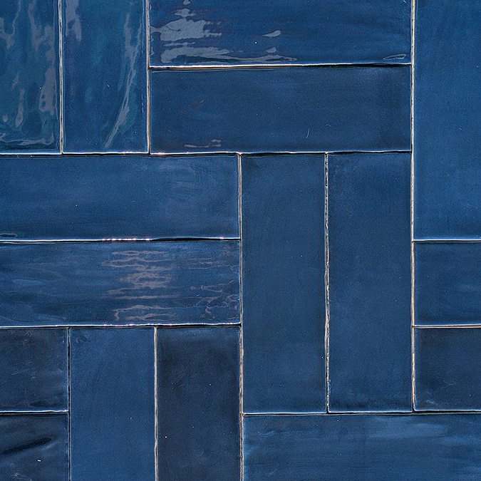 Stonehouse Studio Retford Blue Gloss Wall Tiles - 75 x 230mm