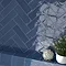 Retford Chevron Blue Gloss Wall Tiles - 75 x 230mm Large Image