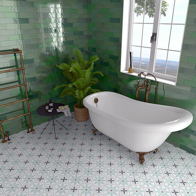 Stonehouse Studio Retford Green Gloss Wall Tiles - 75 x 230mm