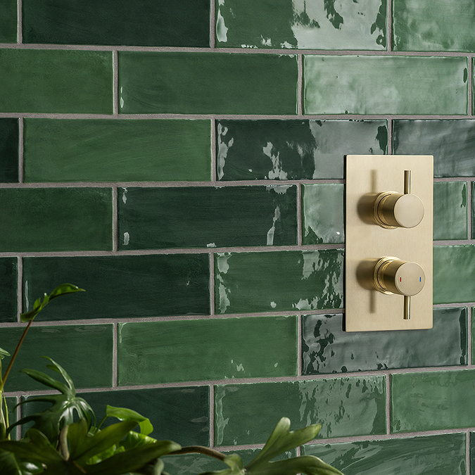 Stonehouse Studio Retford Green Gloss Wall Tiles - 75 x 230mm