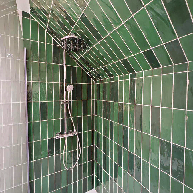 Stonehouse Studio Retford Green Gloss Wall Tiles - 75 x 230mm