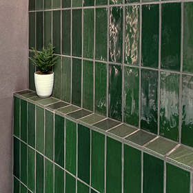 Stonehouse Studio Retford Green Gloss Wall Tiles - 75 x 230mm