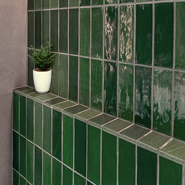 Stonehouse Studio Retford Green Gloss Wall Tiles - 75 x 230mm
