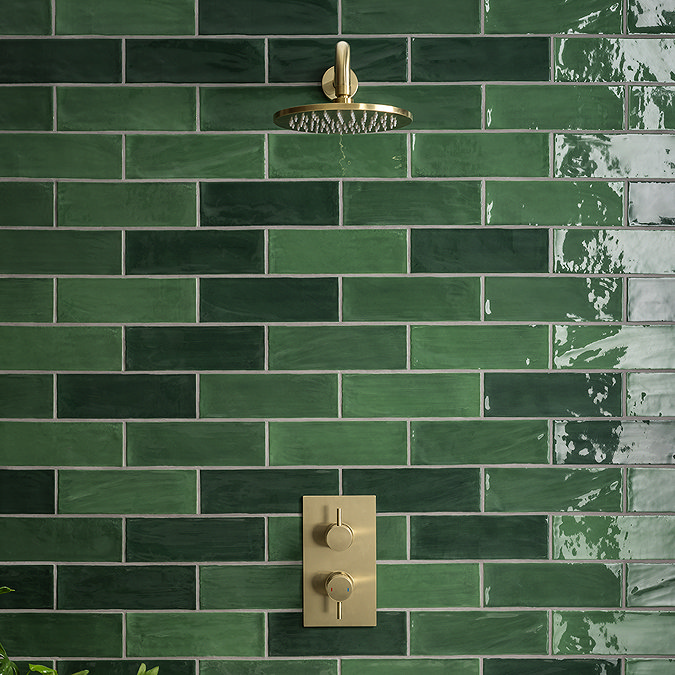 Stonehouse Studio Retford Green Gloss Wall Tiles - 75 x 230mm