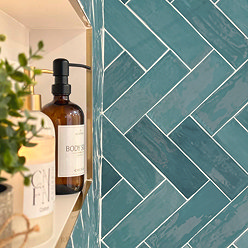 Stonehouse Studio Retford Turquoise Gloss Wall Tiles - 75 x 230mm