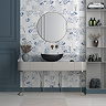 Stonehouse Studio Retford Floral Blue Gloss Wall Tiles - 150 x 150mm