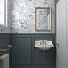 Stonehouse Studio Retford Floral Blue Gloss Wall Tiles - 150 x 150mm