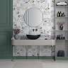 Stonehouse Studio Retford Floral Green Gloss Wall Tiles - 150 x 150mm