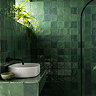 Retford Green Gloss Wall Tiles - 150 x 150mm