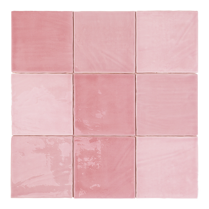Stonehouse Studio Retford Pink Gloss Wall Tiles - 150 x 150mm