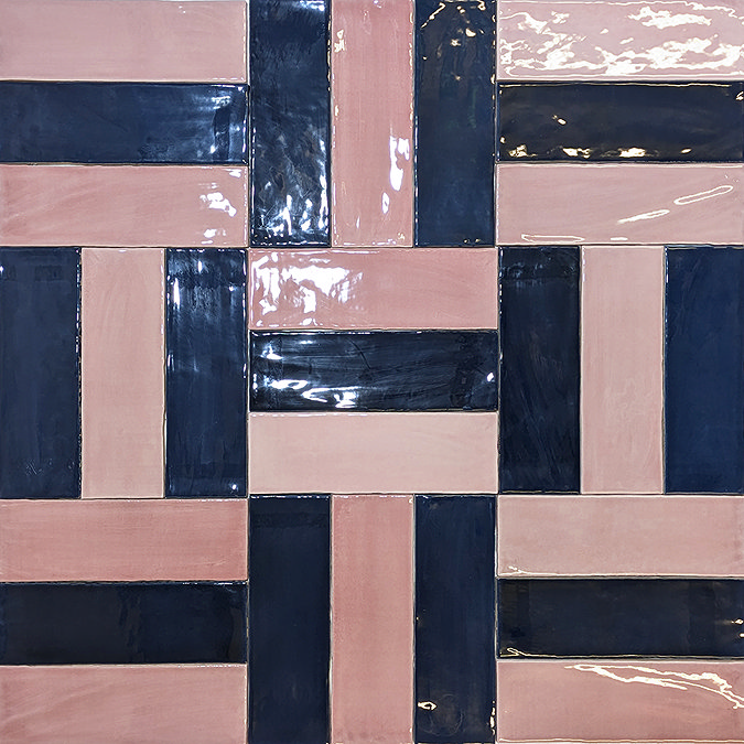 Stonehouse Studio Retford Pink Gloss Wall Tiles - 75 x 230mm