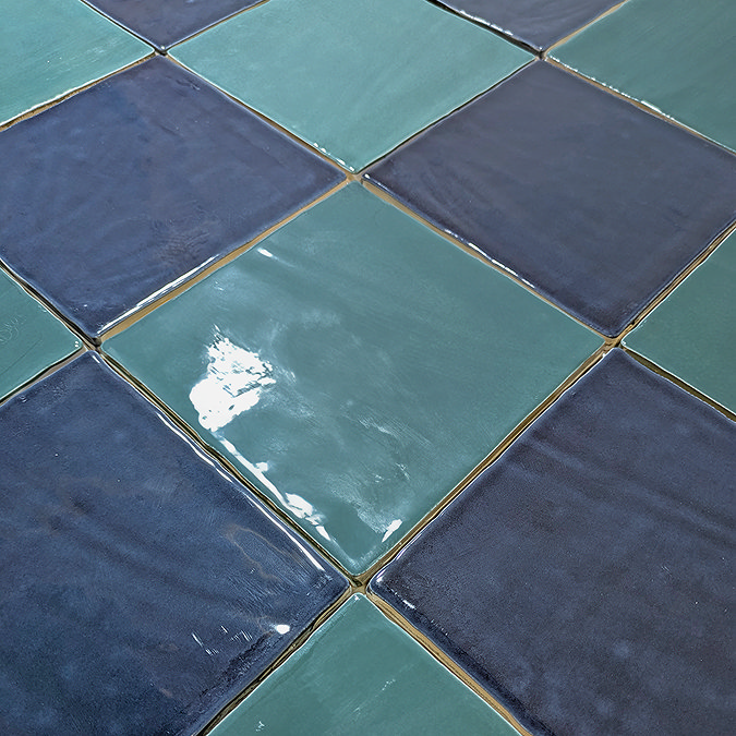 Stonehouse Studio Retford Turquoise Gloss Wall Tiles - 150 x 150mm