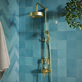 Stonehouse Studio Retford Teal Gloss Wall Tiles - 150 x 150mm