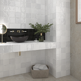 Stonehouse Studio Retford White Gloss Wall Tiles - 150 x 150mm