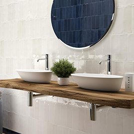 Stonehouse Studio Retford White Gloss Wall Tiles - 75 x 230mm