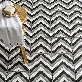 Stonehouse Studio Samba Charcoal Wall & Floor Tiles - 225 x 225mm