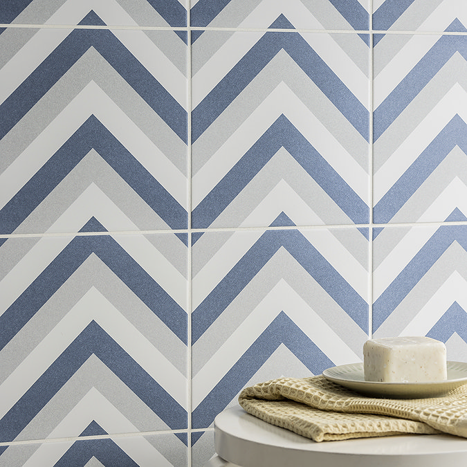 Stonehouse Studio Samba Cornflower Wall & Floor Tiles - 225 x 225mm