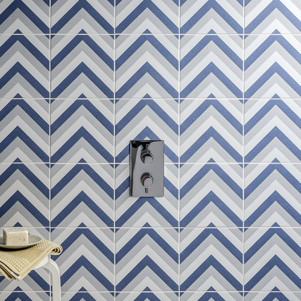 Stonehouse Studio Samba Cornflower Blue Wall & Floor Tiles - 225 x 225mm