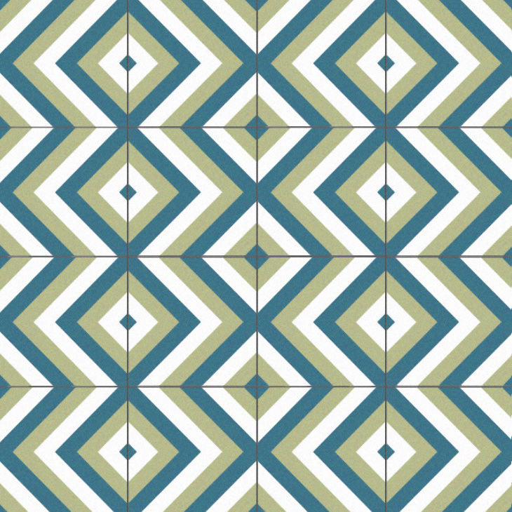 Stonehouse Studio Samba Teal Wall & Floor Tiles - 225 x 225mm