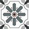 Stonehouse Studio Santana Charcoal Encaustic Effect Tiles - 225 x 225mm
