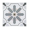 Stonehouse Studio Santana Charcoal Encaustic Effect Tiles - 225 x 225mm