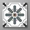 Stonehouse Studio Santana Charcoal Encaustic Effect Tiles - 225 x 225mm