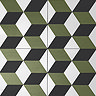 Stonehouse Studio Santiago Olive Art Deco Wall and Floor Tiles - 225 x 225mm