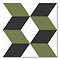 Stonehouse Studio Santiago Olive Geometric Patterned Wall and Floor Tiles - 225 x 225mm