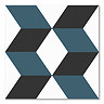 Stonehouse Studio Santiago Teal Geometric Patterned Wall and Floor Tiles - 225 x 225mm
