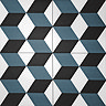 Stonehouse Studio Santiago Teal Art Deco Wall and Floor Tiles - 225 x 225mm