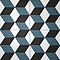 Stonehouse Studio Santiago Teal Geometric Patterned Wall and Floor Tiles - 225 x 225mm