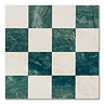 Stonehouse Studio Santori Beige & Green Chequered Marble Effect Wall & Floor Tiles - 223 x 223mm