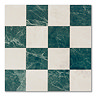 Stonehouse Studio Santori Beige & Green Chequered Marble Effect Wall & Floor Tiles - 223 x 223mm