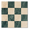 Stonehouse Studio Santori Beige & Green Chequered Marble Effect Wall & Floor Tiles - 223 x 223mm