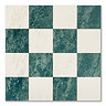 Stonehouse Studio Santori Beige & Green Chequered Marble Effect Wall & Floor Tiles - 223 x 223mm