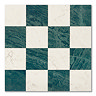 Stonehouse Studio Santori Beige & Green Chequered Marble Effect Wall & Floor Tiles - 223 x 223mm