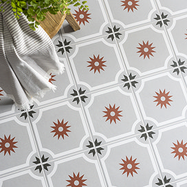 Stonehouse Studio Seville Brick Patterned Wall and Floor Tiles - 225 x 225mm