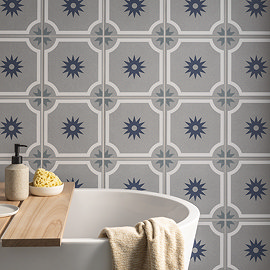 Stonehouse Studio Seville Marine Patterned Wall and Floor Tiles - 225 x 225mm