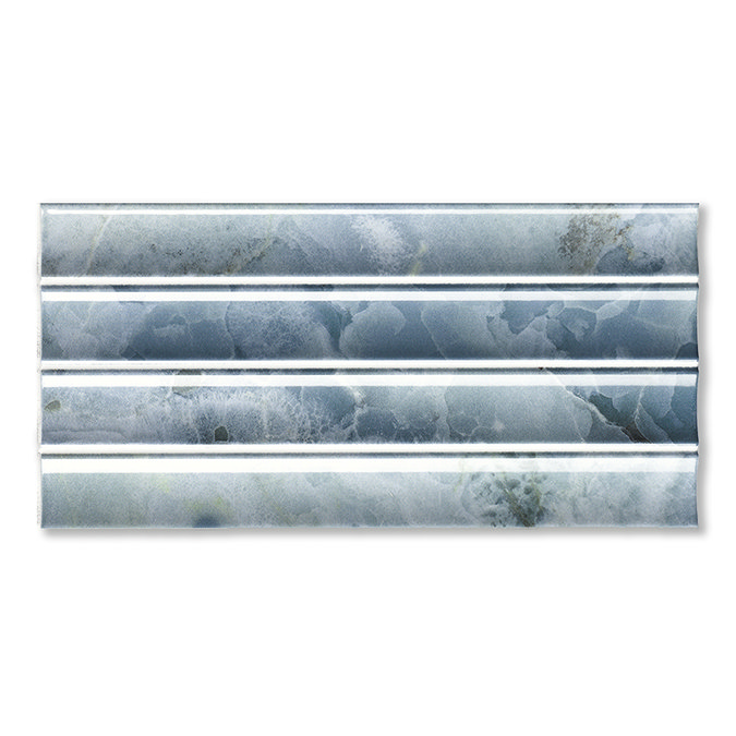 Stonehouse Studio Soule Reeded Blue Onyx Marble Effect Wall Tiles - 150 x 300mm