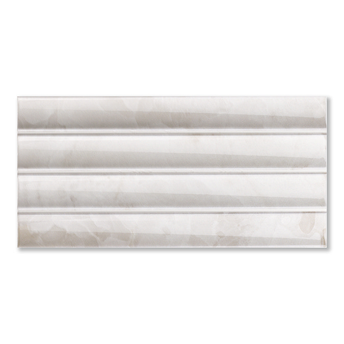 Stonehouse Studio Soule Reeded White Onyx Marble Effect Wall Tiles - 150 x 300mm