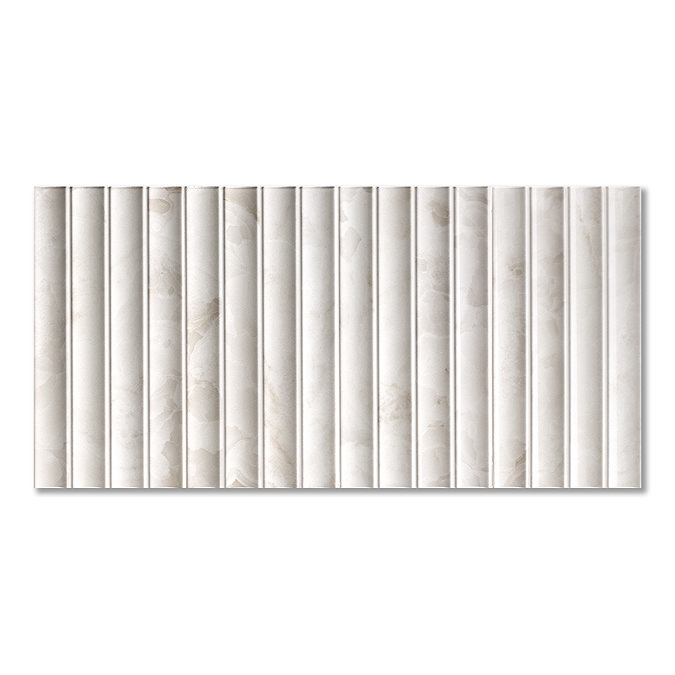 Stonehouse Studio Soule Fluted White Onyx Marble Effect Wall Tiles - 150 x 300mm