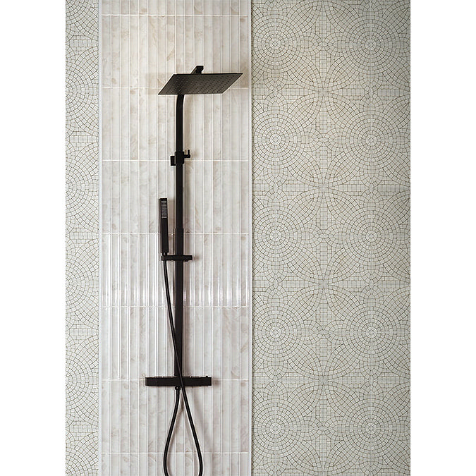 Stonehouse Studio Soule Fluted White Onyx Marble Effect Wall Tiles - 150 x 300mm