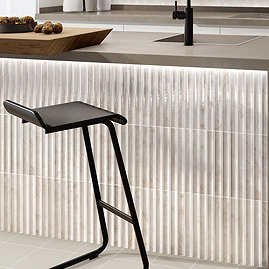 Stonehouse Studio Soule Fluted White Onyx Marble Effect Wall Tiles - 150 x 300mm