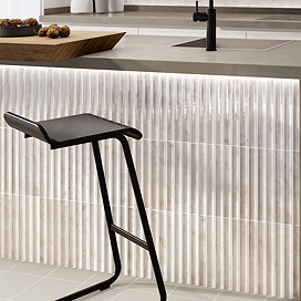 Stonehouse Studio Soule Fluted White Onyx Marble Effect Wall Tiles - 150 x 300mm