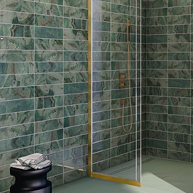 Stonehouse Studio Soule Green Onyx Marble Effect Wall Tiles - 100 x 300mm