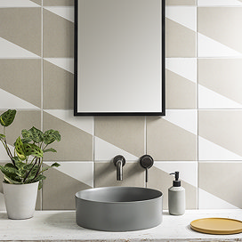 Stonehouse Studio Stockholm Beige Geometric Wall and Floor Tiles - 225 x 225mm