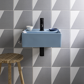 Stonehouse Studio Stockholm Grey Geometric Wall and Floor Tiles - 225 x 225mm