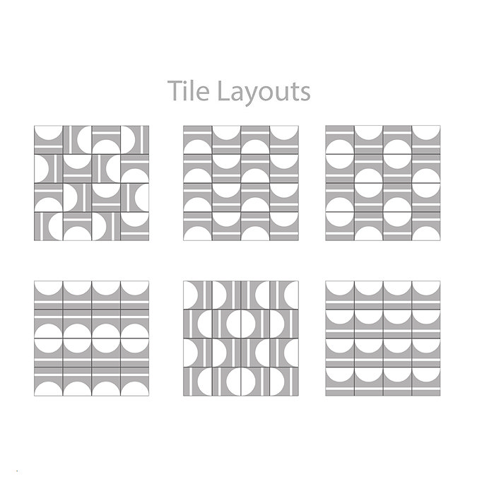 Stonehouse Studio Synergy Jet Patterned Wall and Floor Tiles - 225 x 225mm